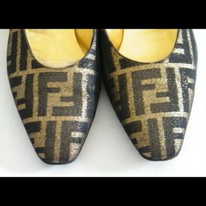 Gorgeous Fendi Zucca Flats
